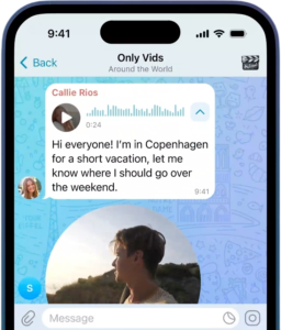 تبدیل صدا به متن در پیام های ویدیویی تلگرام پرمیوم